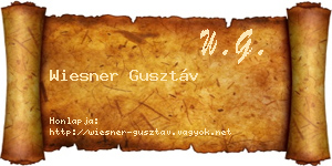Wiesner Gusztáv névjegykártya
