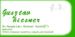 gusztav wiesner business card